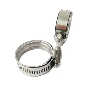 Cheap Price Stainless Steel Clamp Screw Band American Type Hose Clamp With Lining Fuel Pipe Worm Gear Clip