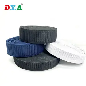 Custom color polyester woven elastic webbing thicken rubber elastic band for garment belt/shoe