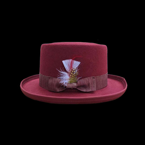 หมวกผ้าสักหลาดขนแกะสไตล์พายหมูหมวกขนสัตว์แท้มีขนสำหรับงานเลี้ยงธุรกิจสบายๆหรือตกปลาขายส่งจากโรงงาน - Product Image 4