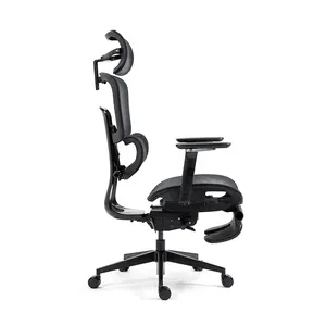Supporto lombare poggiatesta 3D 6D 4D bracciolo piedini per sedia in lega di alluminio sedia ergonomica con struttura bianca con poggiapiedi