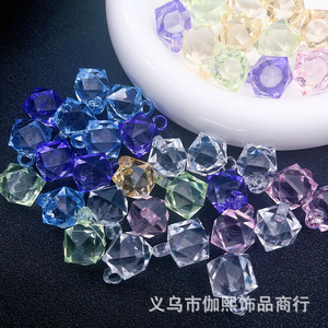 Acrylic Faceted Diamond Shaped Pendant Beads 16mm For Jewelry Making Loose Beads With Hole <b>Clear</b> Colorful <b>Resin</b> Craft Supplies - Product Image 5