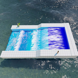 Simulatore di <span class=keywords><strong>Surf</strong></span> Galleggiante Commerciale Blu Chiaro, Attrezzatura per Divertimento Acquatico a Basso Costo per Uso Marino - Product Image 1