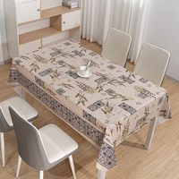 Nappe Rectangulaire Imprimée Verte Anti-Plis Effet Soie RNPT, Résistante à la Chaleur pour le Printemps