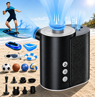 Pompe à air rechargeable par USB 3-en-1 avec dégonfleur et lampe de secours pour kayak, SUP, paddleboard, matelas pneumatique, bateau pneumatique