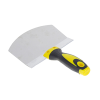 Fabricant d'outils à main d'usine Couteau à mastic spatule en acier inoxydable réutilisable et durable avec manche bicolore