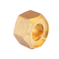 YOD CNC Raccord de compression hexagonal en laiton usiné de précision, durable, 1/4 1/2 pouce, avec bouchon de finition pour tube