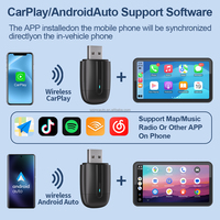 JMC 2-en-1 Wireless CarPlay et Android Auto Dongle Mini BT/WIFI/USB prend en charge les boutons de voiture d'origine