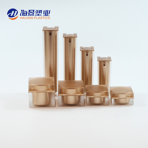 Hot Bán Không Có Không Khí Bơm Chai Rose Gold Rỗng Vòng Acrylic Mỹ Phẩm Chăm Sóc Da Bao Bì Lotion Chai Mỹ Phẩm Jar Frost PMMA AB - Product Image 3