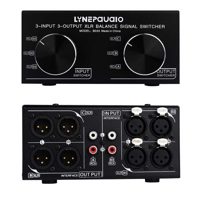 TIANCOOLKEI XLR-3J1 Stereo 3-in/1-out 3-way XLR balanced passive audio signal input selector switch from Soundbar s - price 65.82 TIANCOOLKEI XLR-3J1 Stereo 3-in/1-out 3-way XLR balanced passive audio signal input selector switch from Soundbar s - price 65.82