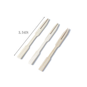 ชุดช้อนส้อมไม้ไผ่แบบใช้แล้วทิ้งส้อมส้อมผลไม้ช้อนเค้กไอศกรีมส้อม - Product Image 2