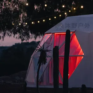 PVC測地線ドームテント6メートル透明テントIglooアウトドアキャンプ