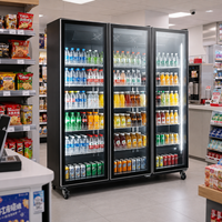 Mini-réfrigérateur commercial vertical sur mesure avec porte vitrée pour supermarché, équipement de réfrigération, vitrine à vin, refroidisseur de boissons