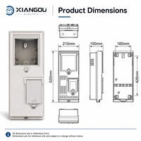 Boîtier de compteur électrique monophasé étanche IP54 SMC, verrouillable, mural, pour compteur d'énergie, fabricant et fournisseur OEM ODM