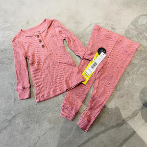 Conjunto de Ropa para Bebé Niña Nicole Miller de 2 Piezas, Manga Larga, Estampado Floral Informal, Tela de Lana, Marca Estadounidense - Product Image 3