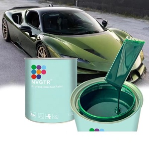 Revêtement de finition automobile haute brillance, effet nacré métallique, <span class=keywords><strong>peinture</strong></span> automobile verte 1K pour voitures de sport - Product Image 1