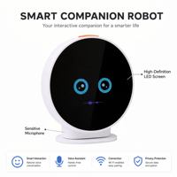 Robot Pendamping Pintar AI LED Biru Suara CE Anak-anak Belajar Bangun Tidur Grosir Kustom ODM