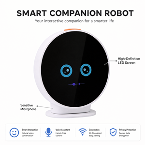 Robot Compañero Inteligente con IA, LED Azul, Control por Voz, Certificación CE, para Niños, Estudio, Despertador, Venta al Por Mayor, Personalizable, ODM - Product Image 3