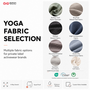 Leggings de yoga personnalisés pour femmes, sans couture frontale, dos plat, effet galbant en V, taille haute, finition mate, en nylon et élasthanne, pour le sport et l'entraînement - Product Image 5