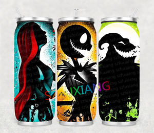 Personnage de film d'horreur <span class=keywords><strong>Jack</strong></span> et Sally design enfants Soda <span class=keywords><strong>Cola</strong></span> peut en acier inoxydable double paroi sous vide gobelet Halloween - Product Image 5