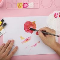 Tapis d'artisanat en silicone personnalisé tapis de peinture artistique avec tasse tapis de peinture en silicone pour enfants tapis de dessin pour la peinture