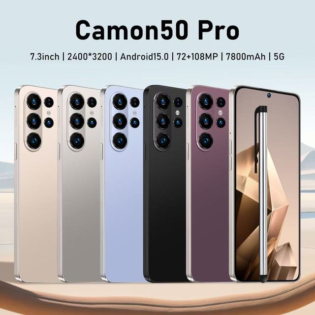 Wholesale Camon 50 Pro 12gb+256gb 7.3-inch Hd 120hz Display 108mp Camera 5g Android 15.0 Smartphone Supports Global Languages