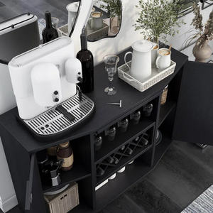 Armario de buffet de aparador de madera de estilo moderno europeo personalizado de fábrica, estante de vino de 51,18 pulgadas con almacenamiento personalizado para <span class=keywords><strong>Wine</strong></span> Bar - Product Image 4