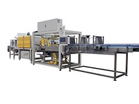 Machine d'emballage automatique pour bouteilles d'eau minérale en plastique, avec film rétractable pour petites boissons liquides