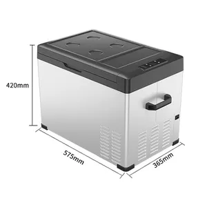 ตู้เย็นขนาดเล็ก Dc 12/24V,ตู้เย็นสำหรับใช้กลางแจ้งเข้าค่ายตู้เย็นแบบพกพาตู้แช่แข็งในรถยนต์/