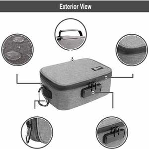 Eco-Friendly Waterproof Fabric Smoke <b>Kit</b> Carbon Lined Smell Stash <b>Bag</b> Secret Odor Proof Storage Box With Lock - Product Image 4
