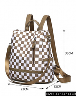 Sac à dos personnalisé pour femmes, sac à dos à carreaux, sac à dos antivol pour femmes, sacs à main, sacs à bandoulière pour femmes