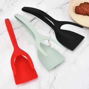 <span class=keywords><strong>Pince</strong></span> à pain pour pelle à Barbecue, poignée antiadhésive en Silicone, retourneur d'œufs frits, Double spatule, Clip <span class=keywords><strong>alimentaire</strong></span> 2 en 1 - Product Image 1
