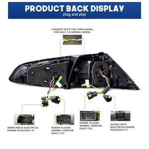 <span class=keywords><strong>Feux</strong></span> <span class=keywords><strong>arrière</strong></span> à LED d'<span class=keywords><strong>origine</strong></span> pour VW <span class=keywords><strong>Golf</strong></span> <span class=keywords><strong>7</strong></span> MK7, <span class=keywords><strong>feux</strong></span> de freinage et de recul à LED, <span class=keywords><strong>feux</strong></span> <span class=keywords><strong>arrière</strong></span> pour <span class=keywords><strong>Golf</strong></span> <span class=keywords><strong>7</strong></span>.5, 2013-2020 - Product Image 6