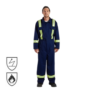 Combinaison de travail ignifuge et antistatique pour soudeurs et personnel de chantier, uniforme de sécurité pour l'ingénierie, fournie directement par l'usine. - Product Image 4