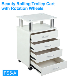 Beauty <span class=keywords><strong>Trolley</strong></span>, schoonheidswagen met draaibare wielen, mobiele beautysalon <span class=keywords><strong>trolley</strong></span> met laden en wielen - Product Image 2