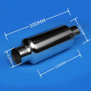 Amplificateur de couple universel en acier inoxydable de tuyau de résonateur d'échappement de voiture de calibre 2.5 pouces - Product Image 2