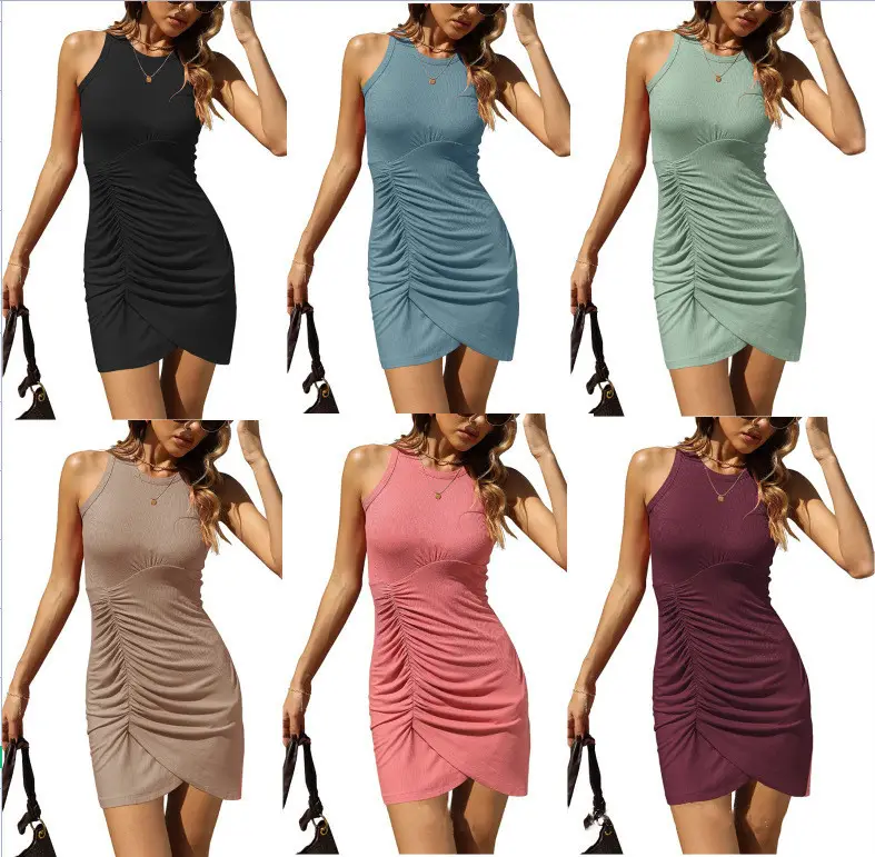 2023 वसंत और गर्मियों के स्कर्ट नई गर्म शैली सेक्सी पोशाक बनियान महिलाओं के वस्त्र
