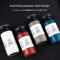 Tasse à café de style japonais personnalisée avec logo d'usine, 500 ml, tasse à café sportive, gourde isotherme à double paroi avec couvercle