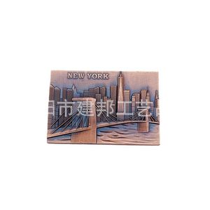 Recuerdo turístico metálico, <span class=keywords><strong>Puente</strong></span> <span class=keywords><strong>de</strong></span> <span class=keywords><strong>Brooklyn</strong></span>, Monumento a Washington, adhesivo para refrigerador <span class=keywords><strong>de</strong></span> aleación <span class=keywords><strong>de</strong></span> zinc, Nueva York, EE. UU. - Product Image 1
