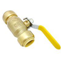 Vanne à boisseau sphérique Push-Fit en laiton sans plomb Push to connect plomberie fitting PEX Copper Cpvc Piping System quick connect valve