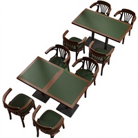 Ensemble de tables et chaises de restaurant commercial moderne, en bois, pour café, bistrot, hôtel, meubles de restaurant, tables et chaises en gros