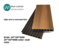 Revêtement de sol extérieur écologique Revêtement de sol composite anti-corrosion en bois-plastique pour espaces de balcon Parquet co-extrudé étanche en PE