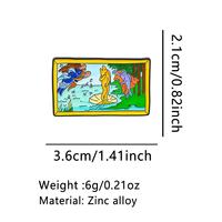 Pin Logam Grosir Bergaya Kartun Kreatif Desain Seni Pin Serbaguna Seri Lukisan Minyak Van Gogh Cetak UV Bros Enamel