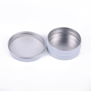 <b>Aluminum</b> Cosmetic Jars Empty Storage <b>Containers</b> with Screw Cap 5g-60g Silver Black Gold Customizable Colors - Product Image 3