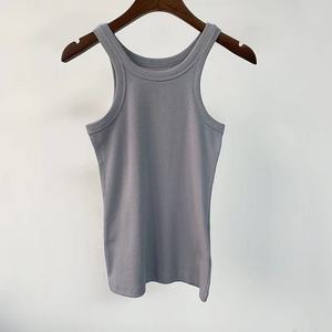 Tank Top otot Logo spandeks katun kualitas tinggi kustom rompi Gym olahraga Pria Tank Top elastis bergaris - Product Image 5