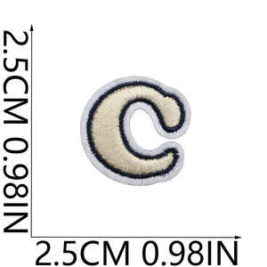 Mini Patchs Brodés en Polyester avec Lettres Anglaises, Autocollants Numériques de Petite Taille pour Vêtements, Sacs, Emballages Décoratifs - Product Image 3