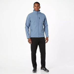 Veste d'extérieur imperméable en toile softshell à capuche pour homme, résistante au vent, respirante, légère, pour la randonnée par temps froid - Product Image 1