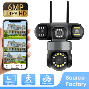 Yoosee 16MP 8K cuatro lentes inalámbrico WiFi 4G Home Video PTZ IP 4 en 1 cámara 360 CCTV al aire libre WiFi 4G tarjeta Sim cámara de seguridad - Product Image 2