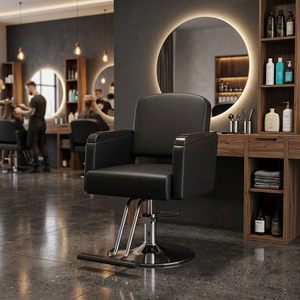 Silla de Peluquería Moderna con Base Dorada, Silla de Barbero Profesional, Venta al Por Mayor - Product Image 2