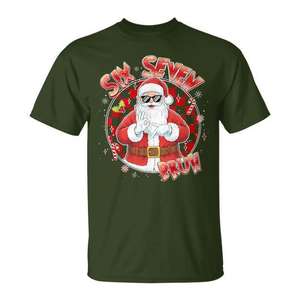 Santa Says Six Seven 6 7 Gen Z Meme T-shirt humoristique de Noël - Product Image 1