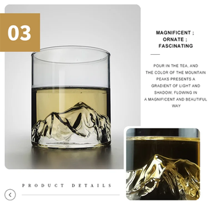 Diskon besar <span class=keywords><strong>Vintage</strong></span> China-Chic seni bebas timah kristal gelas minum unik pemandangan sungai gunung transparan Iceberg kaca panas - Product Image 4